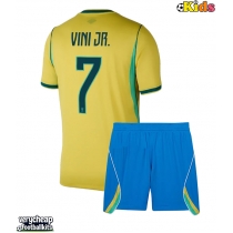 Brazil Vinicius Junior #7 Replica Home Minikit World Cup 2026 Short Sleeve (+ pants)